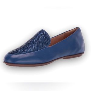 Fitflop Navy Loafers with Sparkle Accent